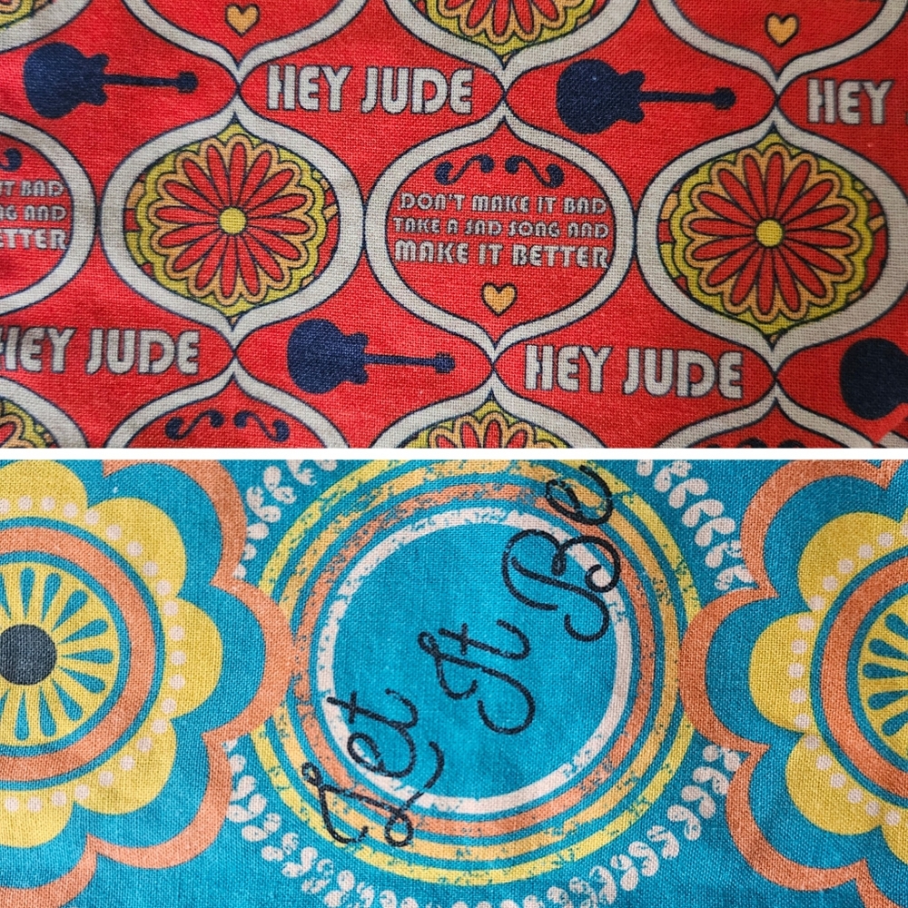 The Beatles Theme Handmade Cloth Napkins (9"x9.5")- 2 Options